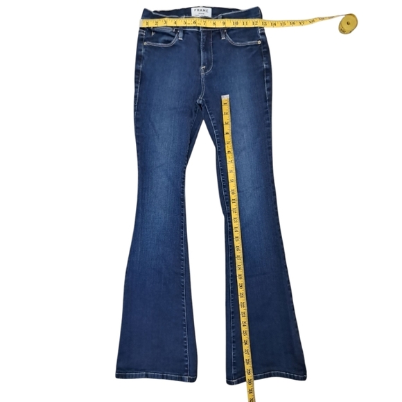 FRAME Le High Flare Jeans Size 25 Benedict Canyon Dark Wash 70s Style - Picture 15 of 16